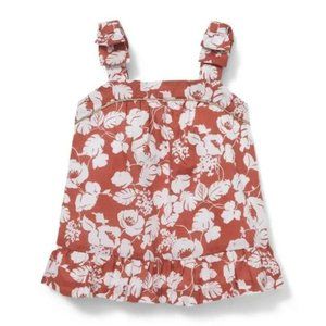 Janie and Jack Bow Shoulder Floral Top 3T